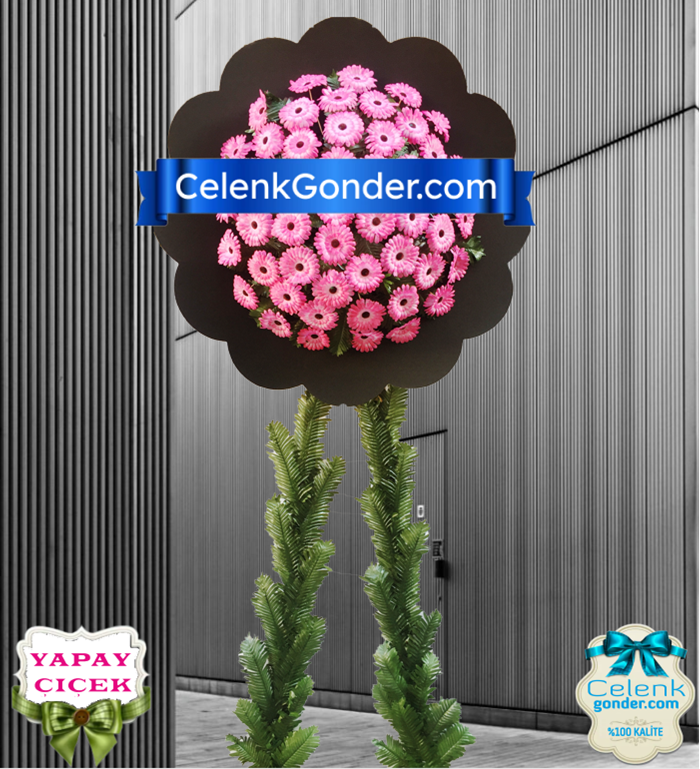 Yapay Penbe Gerbera Çelenk